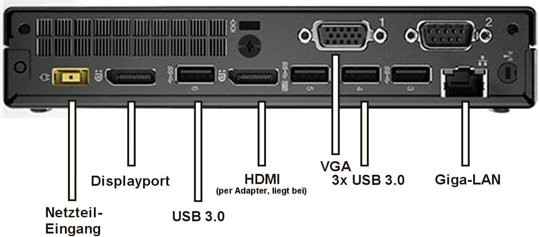 Lenovo ThinkCentre M710q Intel i7 6700T 8-Thread 3.60 GHz Business Office Multimedia Computer mit 3