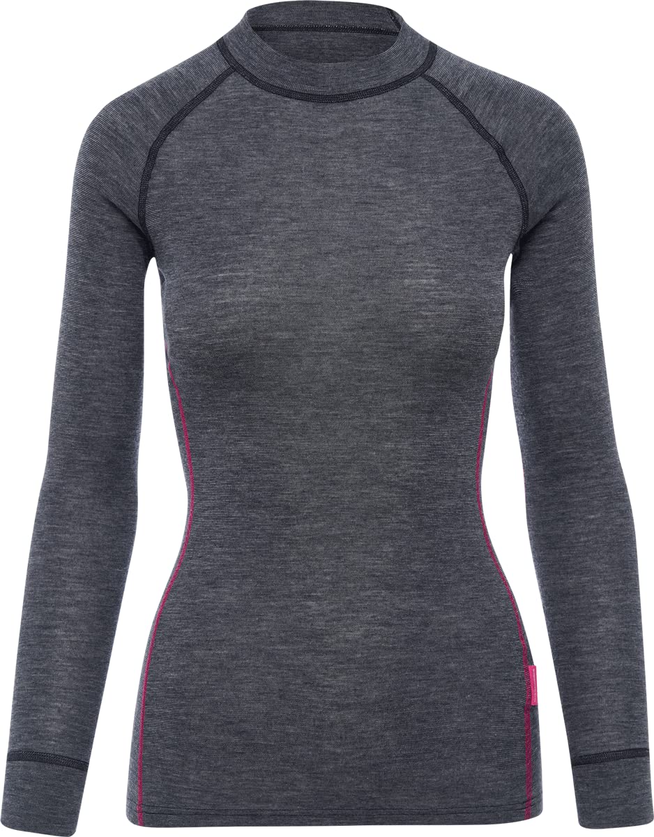Thermowave Warm Active Merino Unterwäsche Damen - Thermounterwäsche Damen Shirt Langarm - Funktionss