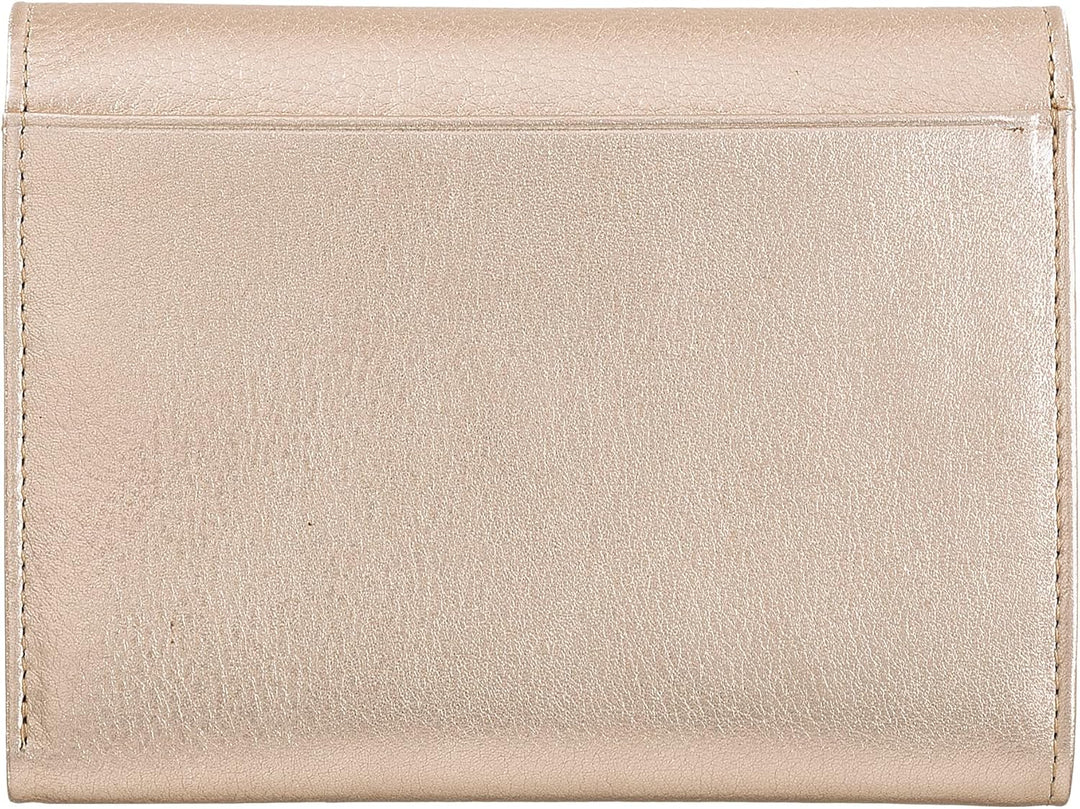 DUDU Damen-Gedldbörse Echtleder RFID mit Münzfach. Portamonnaie Farbig mit Doppelklappe Kreditkarten