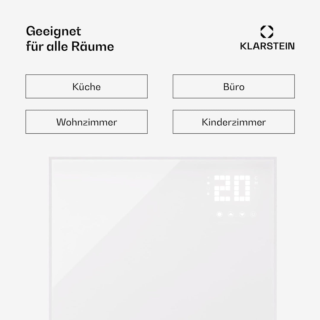 Klarstein Infrarotheizung mit Thermostat, 360W Elektroheizung, Smart Home Bild-Infrarotheizung zur W