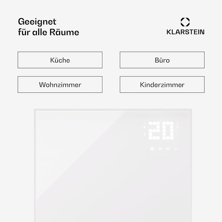 Klarstein Infrarotheizung mit Thermostat, 360W Elektroheizung, Smart Home Bild-Infrarotheizung zur W