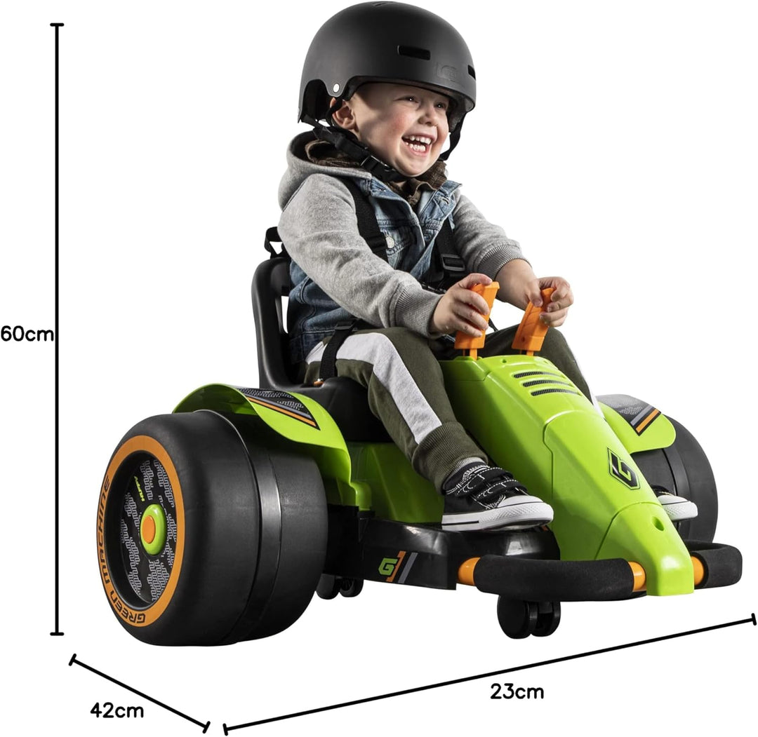 Huffy Green Machine 360 6 V Batteriebetriebene Kinder Fahren auf Spielspass und, 19901W, grün, Kids