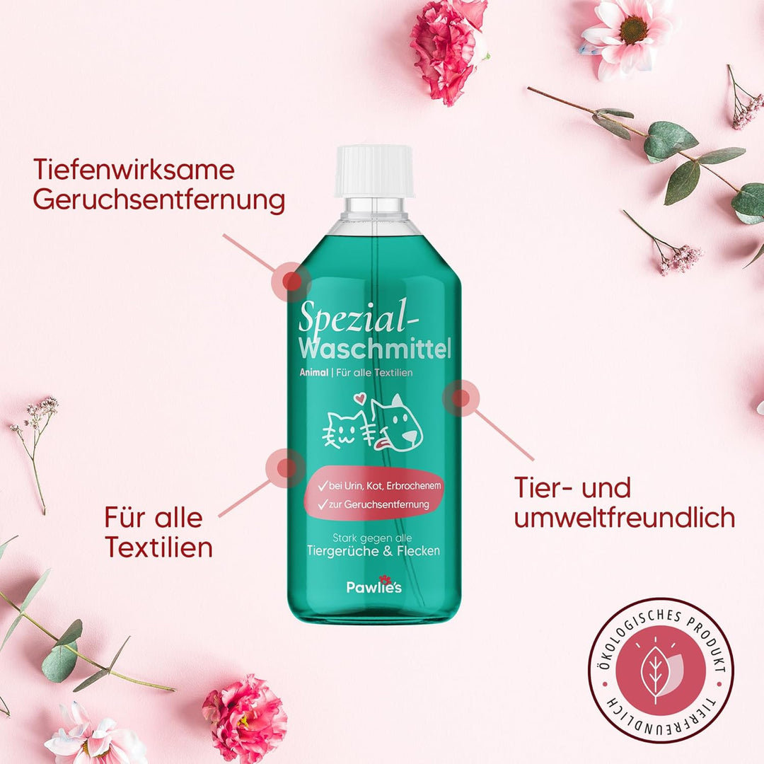Pawlie's Geruchsentferner Wäsche 1L - Hochwirksamer Hygienespüler Wäsche, Geruchsneutralisierer, Enz