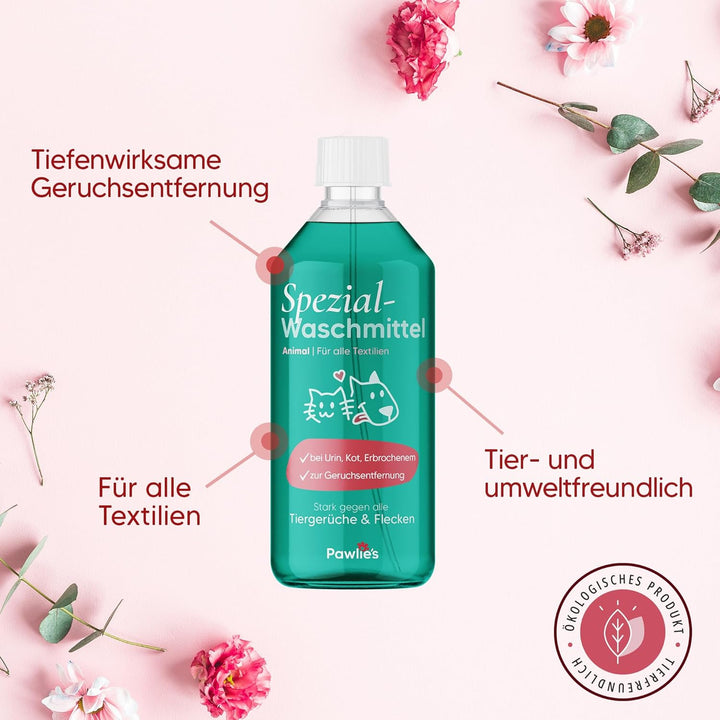 Pawlie's Geruchsentferner Wäsche 1L - Hochwirksamer Hygienespüler Wäsche, Geruchsneutralisierer, Enz