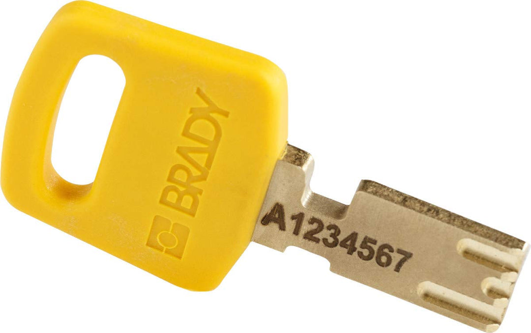 Brady (NYL-YLW-38ST-KD) SafeKey Nylon Lockout-Vorhängeschloss Mit Stahl Bügel 38.00 mm Gelb KD - Ver