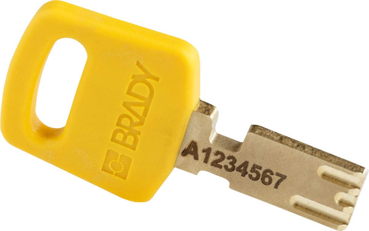 Brady (NYL-YLW-38ST-KD) SafeKey Nylon Lockout-Vorhängeschloss Mit Stahl Bügel 38.00 mm Gelb KD - Ver