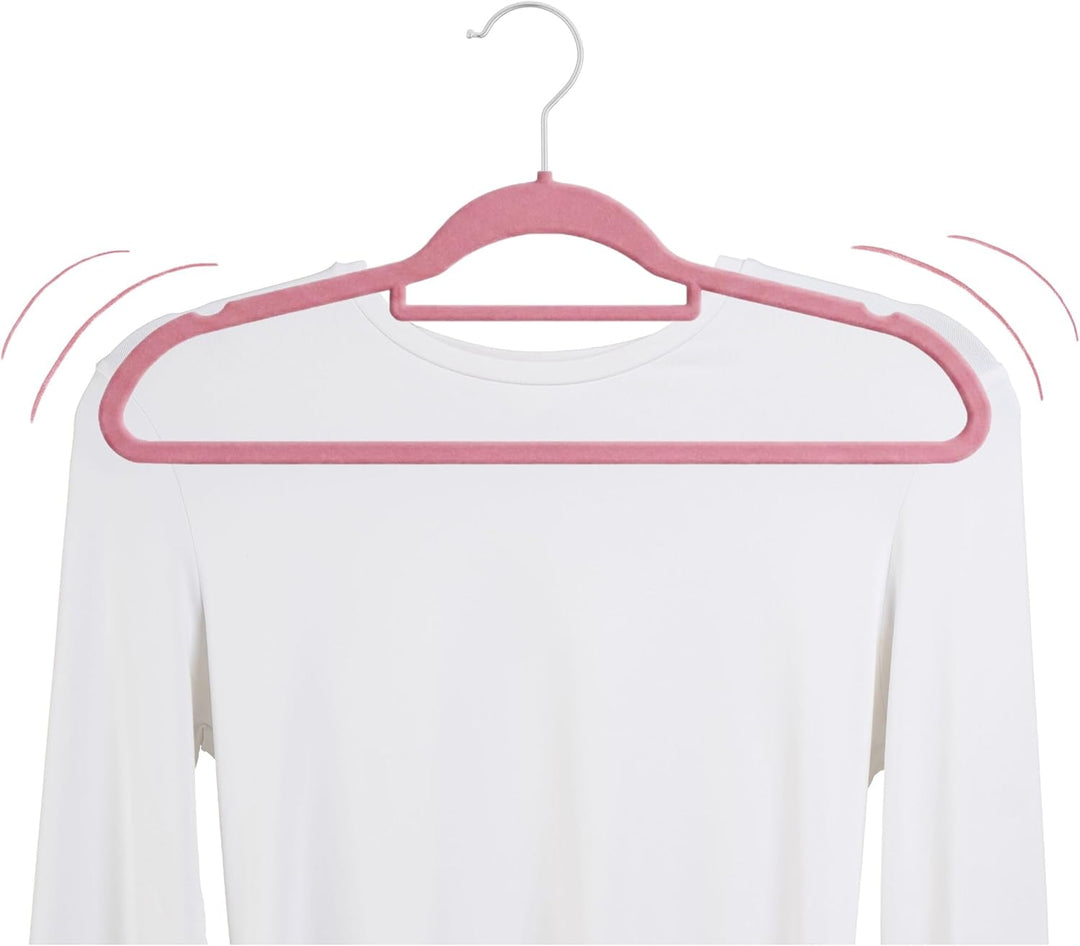 OGIVO Kleiderbügel Samt – 50er Set Hosenbügel rutschfest Bügel aus Samt für Ihre Garderobe – Samtkle