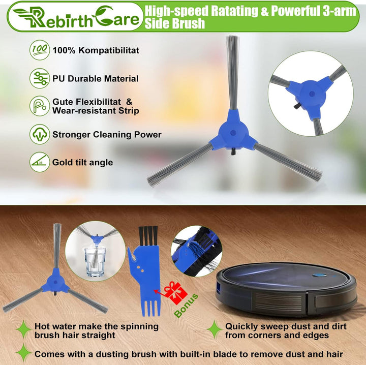 Rebirthcare Zubehör für Eufy für RoboVac 11S Max 15C Max G10 Hybrid G20 G30 Hybrid 30C Max 35C Max 3