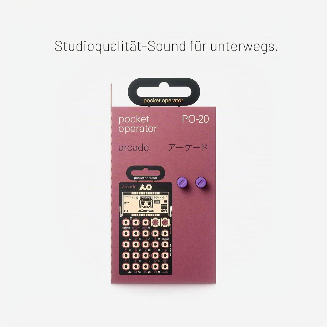 Teenage Engineering PO-20 arcade Synthesizer und Sequencer (Pocket Operator mit 16 Chords, LCD Displ