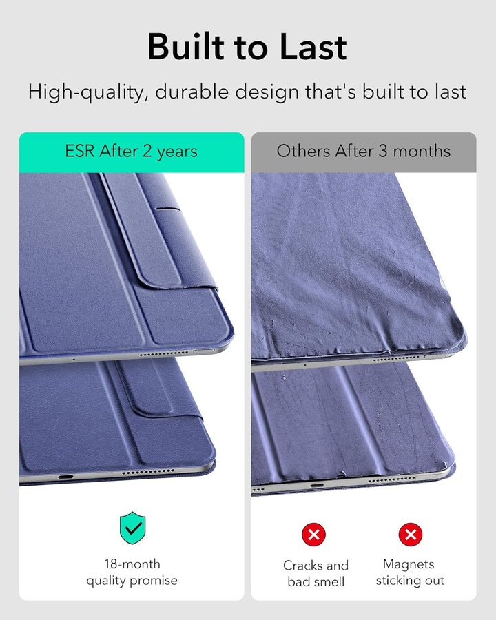 ESR für iPad Pro 13 Zoll Hülle M5/M4 (2025/2024), magnetische Befestigung, dünne Trifold Ständerhüll