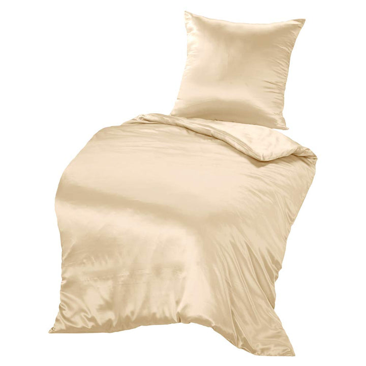 THXSILK Seidenbettwäsche Set 2 teilig, Bettbezug 155 x 220 cm und 80 x 80 cm Kissenbezug, Hypoallerg