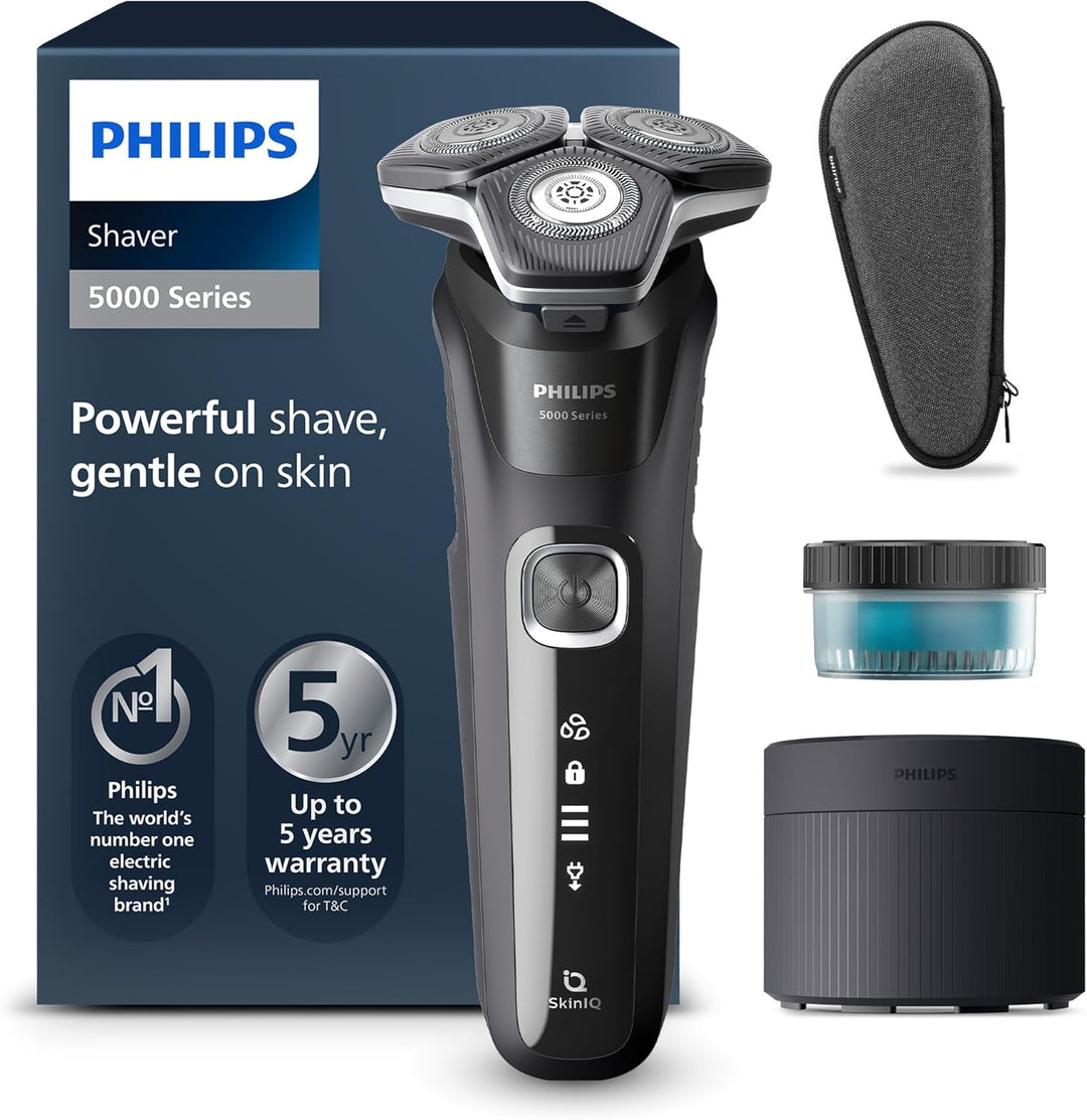 Philips Shaver Series 5000 – Elektrischer Nass- und Trockenrasierer für Herren mit ausklappbarem Tri