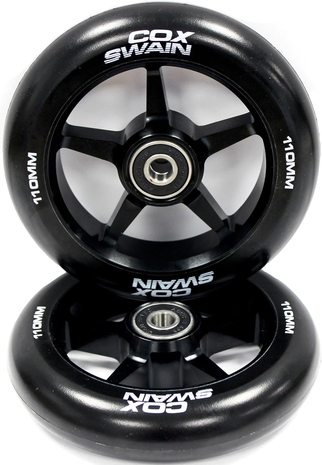 Cox Swain 2 STK. 110mm/120mm High End Stunt Scooter Rollen Komplett Set mit ABEC 11 Kugellagern und