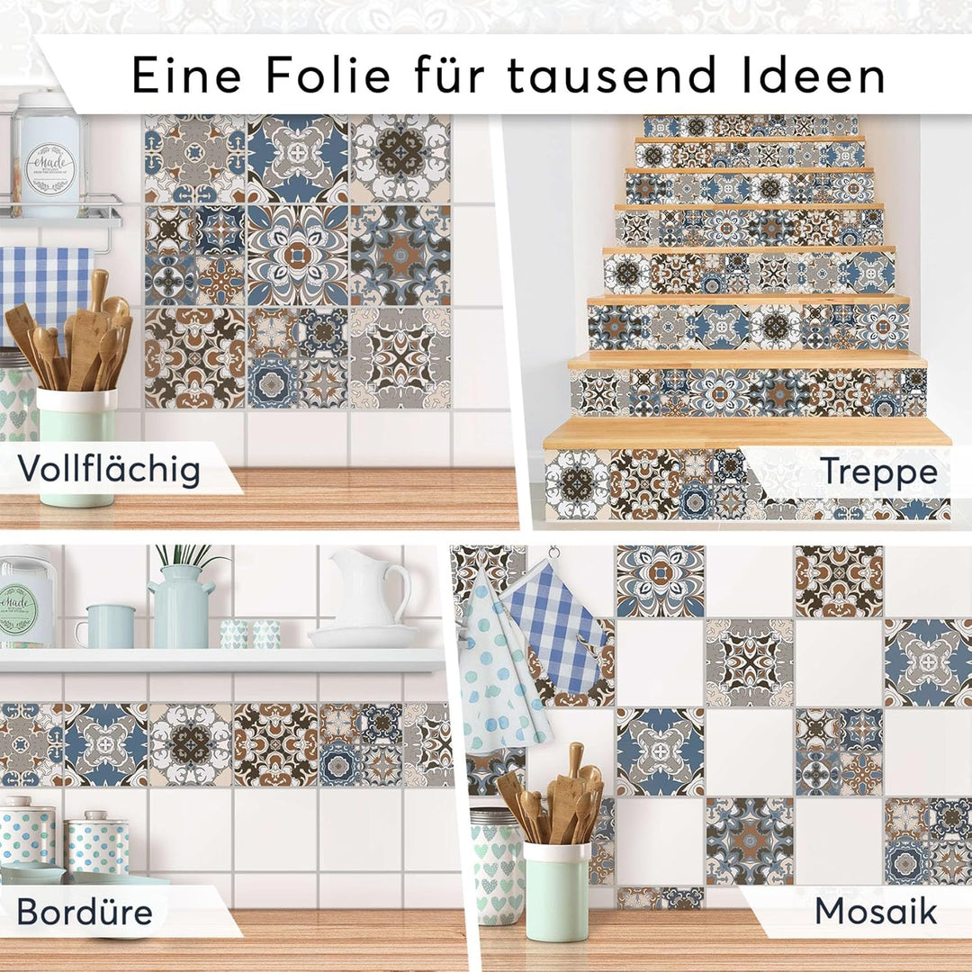 CREATISTO Klebefliesen Stickerfliesen Fliesenfolie - Hochwertige Sticker Aufkleber für Wandfliesen I