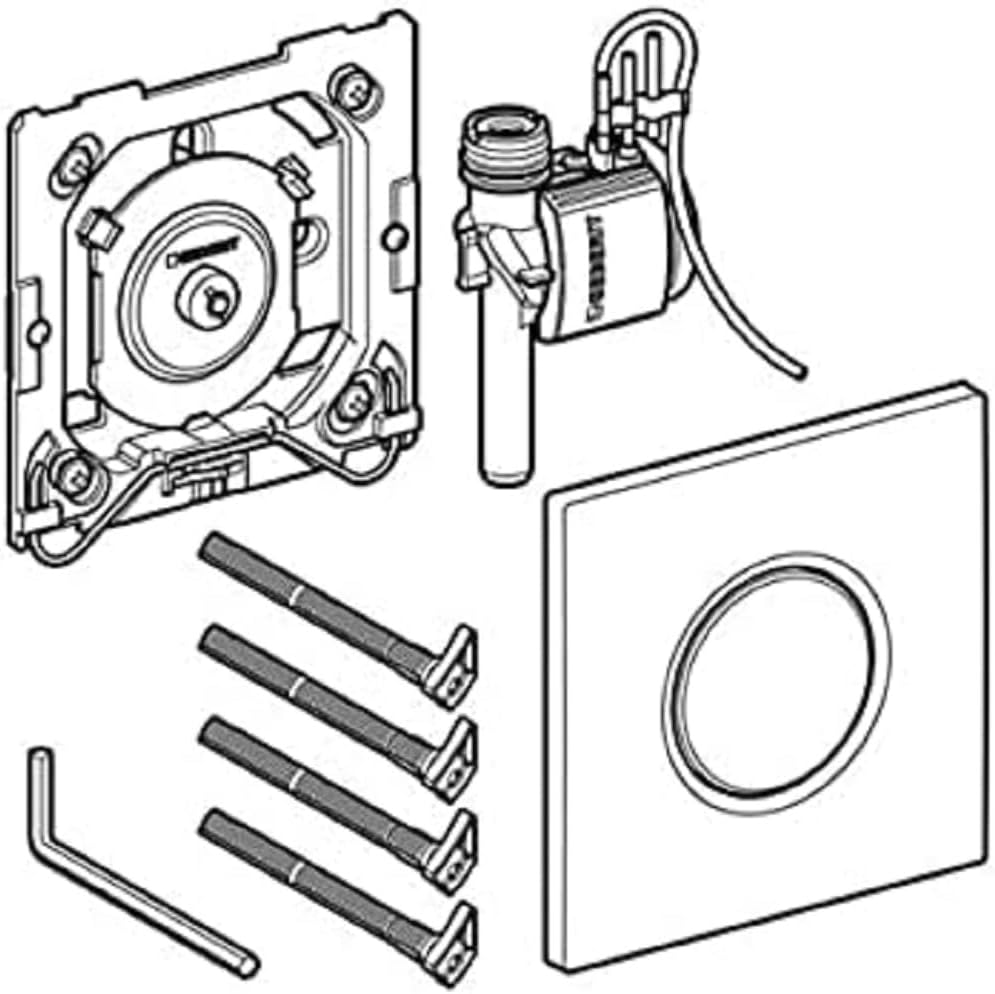 Geberit Urinal-Handauslösung HyTouch pneumatisch D Sigma01 hochglanz-verchromt,