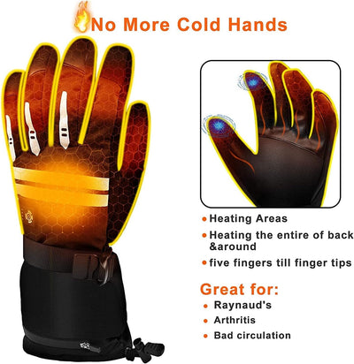 EEIEER Beheizte Handschuhe Herren Damen, Beheizbare Handschuhe Winterhandschuhe mit Heizung Hand War