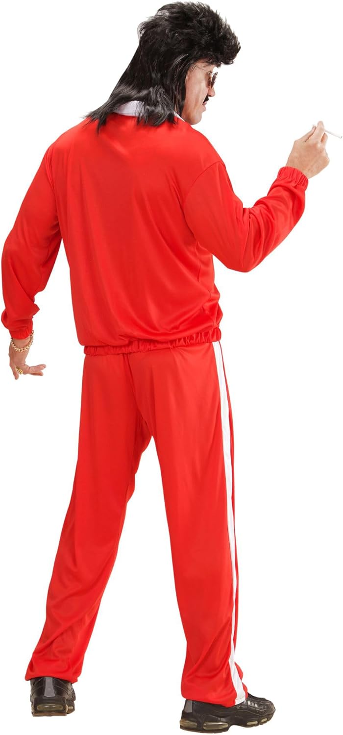 W WIDMANN MILANO Party Fashion - Kostüm Trainingsanzug, Jacke und Hose, 80er Jahre Outfit, Joggingan