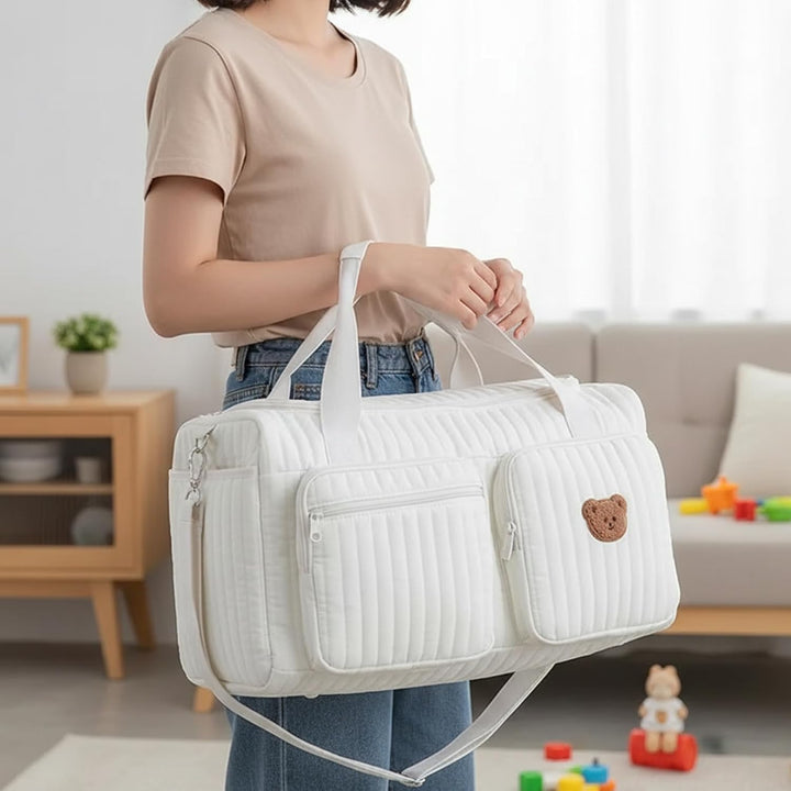 Mama-Baby-Reisetasche – gesteppte Wickeltasche mit grossem Fassungsvermögen für Frauen mit mehreren