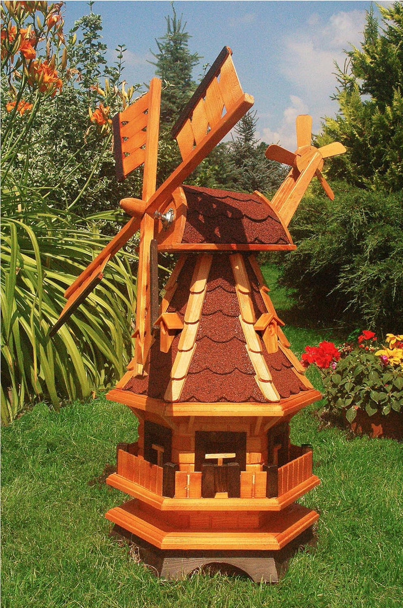 Deko-Shop-Hannusch Windmühle,Windmühlen kugelgelagert 1,0 m Bitum