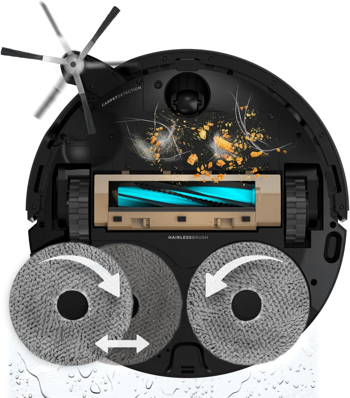 Cecotec Saugroboter mit Wischfunktion Conga X80 Pro. 25.000 Pa KI-Objekterkennung Laser Eye anhebbar