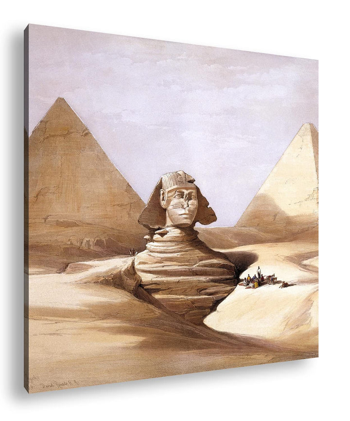deyoli gezeichnete Pyramiden von Gizeh Format: 60x60 als Leinwandbild, Motiv fertig gerahmt auf Echt