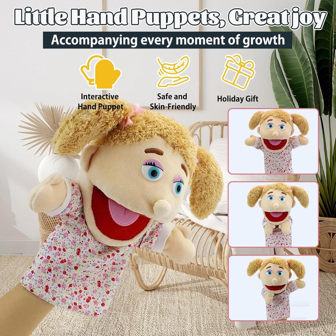 Handpuppen für Kinder Beweglichen Offenen Mündern, 12 Zoll Plüsch Handpuppe Plüschtier, Muppets Hand