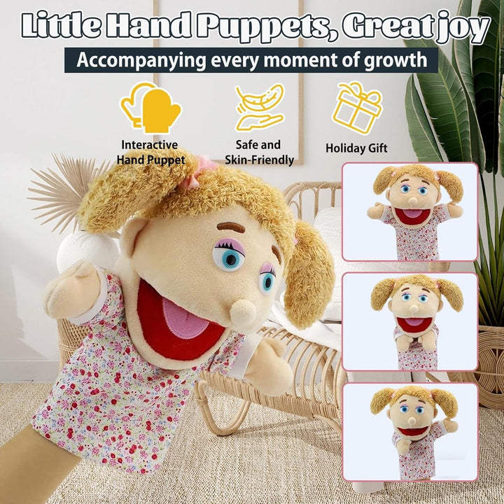 Handpuppen für Kinder Beweglichen Offenen Mündern, 12 Zoll Plüsch Handpuppe Plüschtier, Muppets Hand