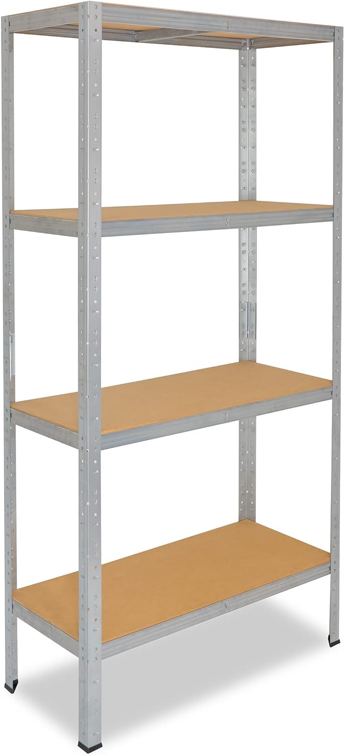shelfplaza® 180x30x23cm Home Schwerlastregal verzinkt/Metallregal mit 4 Böden/Kellerregal Metall, Ga