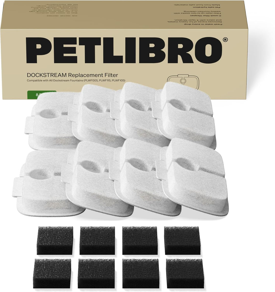 PETLIBRO Ersatzfilter für Dockstream Katzenbrunnen PLWF106/PLWF116/PLWF115/PLWF105/PLWF005, 4-Monats