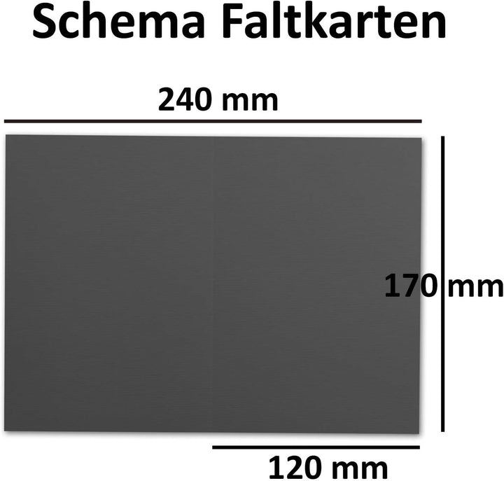 75x Karten-Set DIN B6-12 x 17 cm - 120 x 170 mm - Falt-Karten mit Brief-Umschlägen &amp; Einlege-Blätter