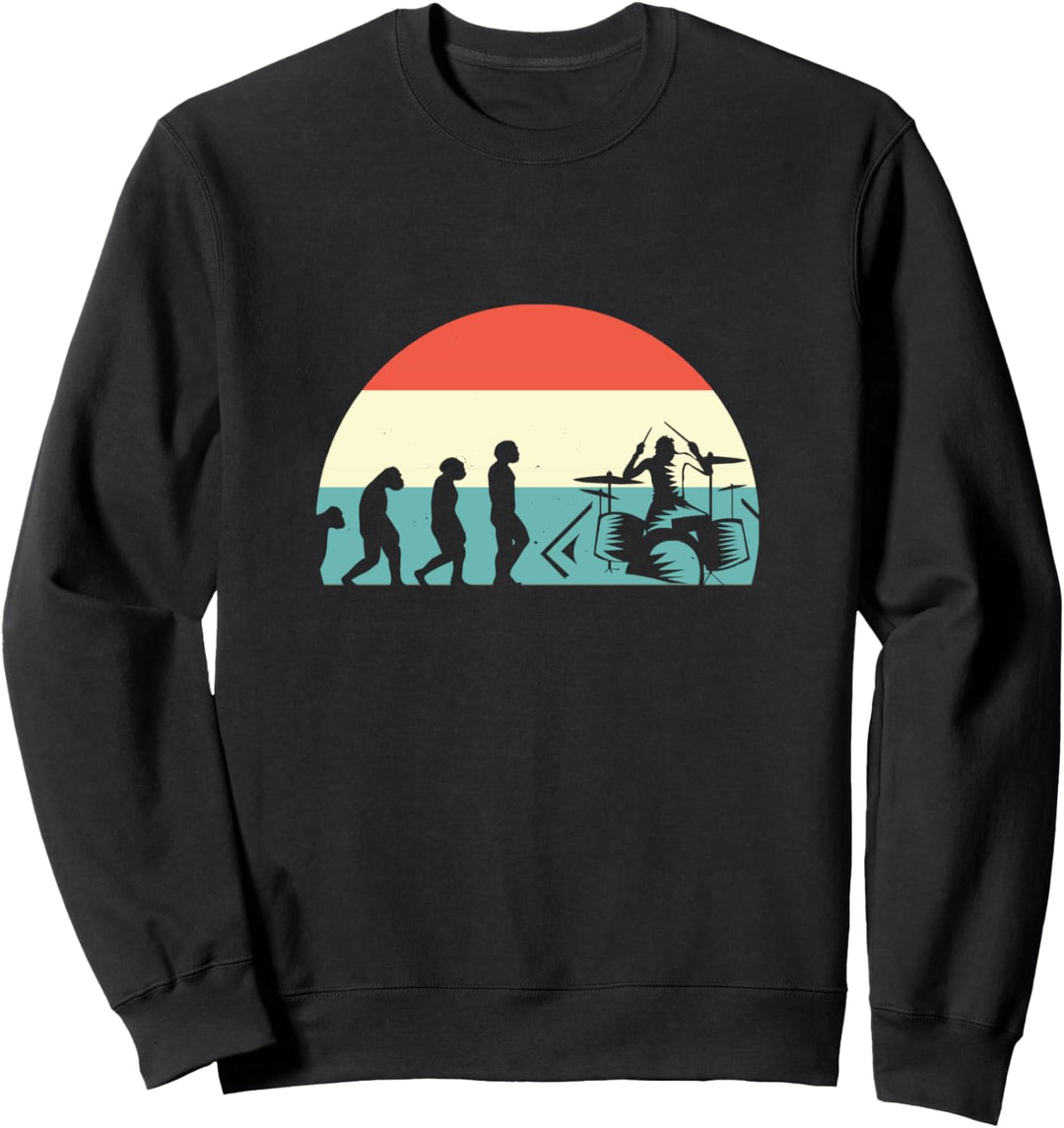 Schlagzeug Evolution Musiker Sweatshirt