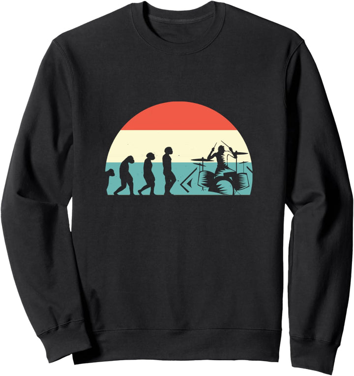 Schlagzeug Evolution Musiker Sweatshirt