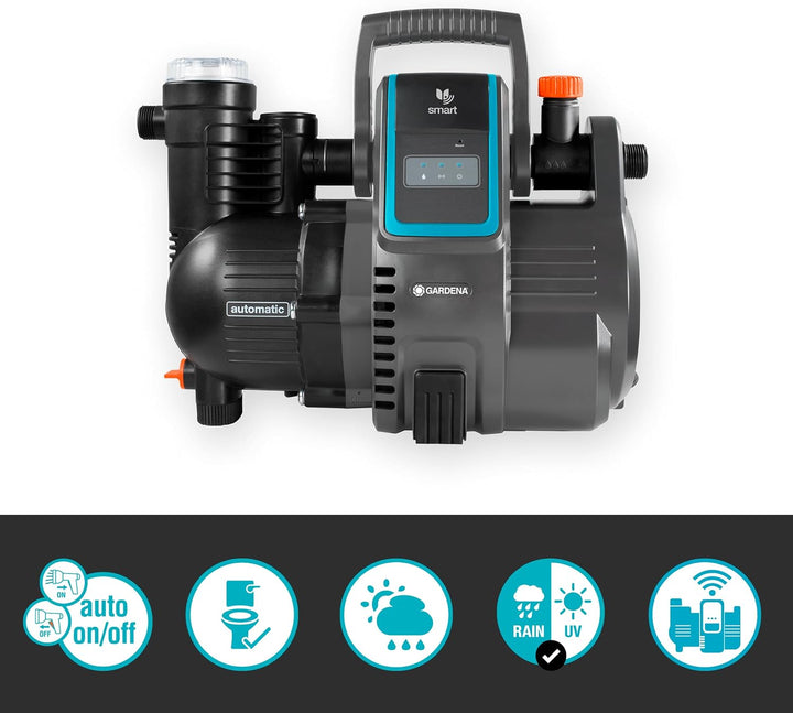 Gardena smart Pressure Pump: Hauswasserautomat via App / Tablet steuerbar, Fördermenge 5000 l/h, war
