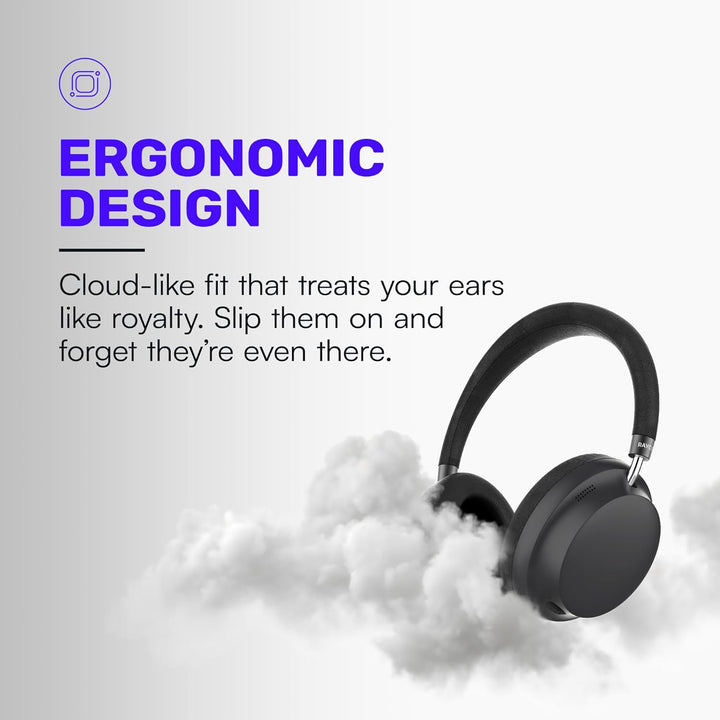 Raycon Essential Kopfhörer – Kabellose Bluetooth Over-Ear-Kopfhörer, mit Hybrid-aktiver Geräuschunte