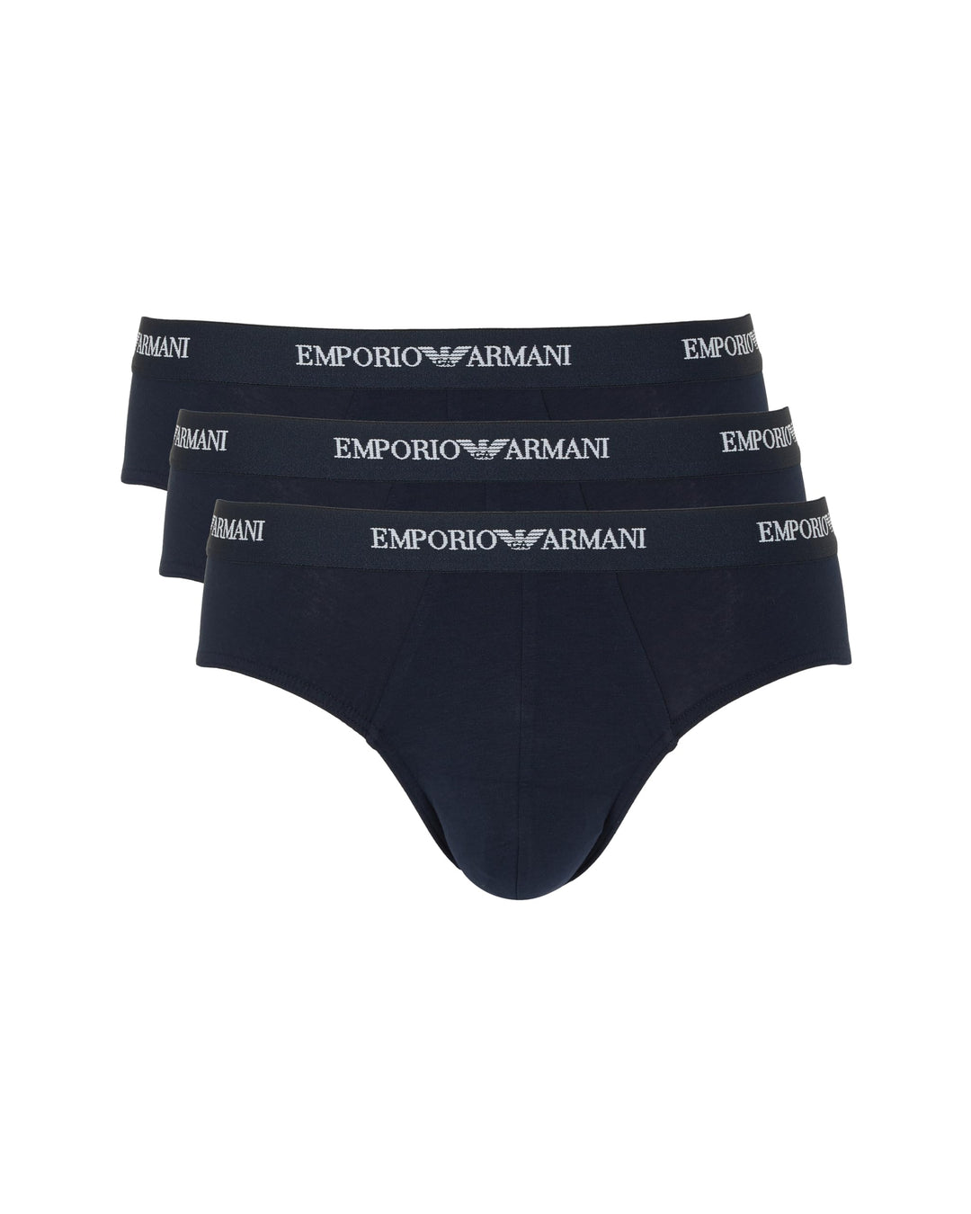 Emporio Armani Herren Bold Monogram 3-Pack Brief Slip S Armani Blue/Armani Blue/Armani Blue, S Arman