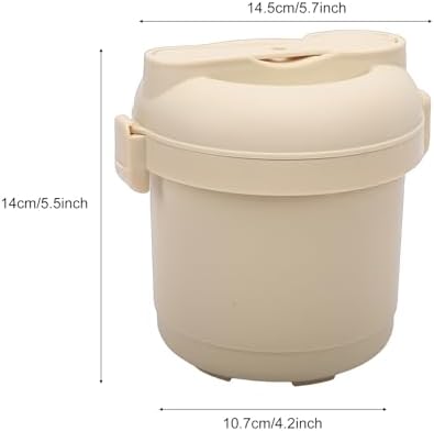 Irishom Microwave Rice Cooker Makes, Mini Reiskocher für Sushi Reis, Mikrowellen Reiskocher mit Deck