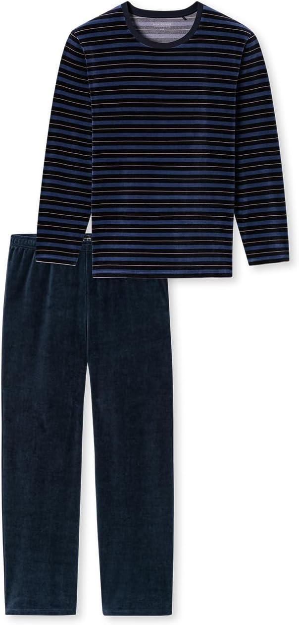 Schiesser Herren Schlafanzug lang - Nightwear Set 48 Nachtblau_182023, 48 Nachtblau_182023