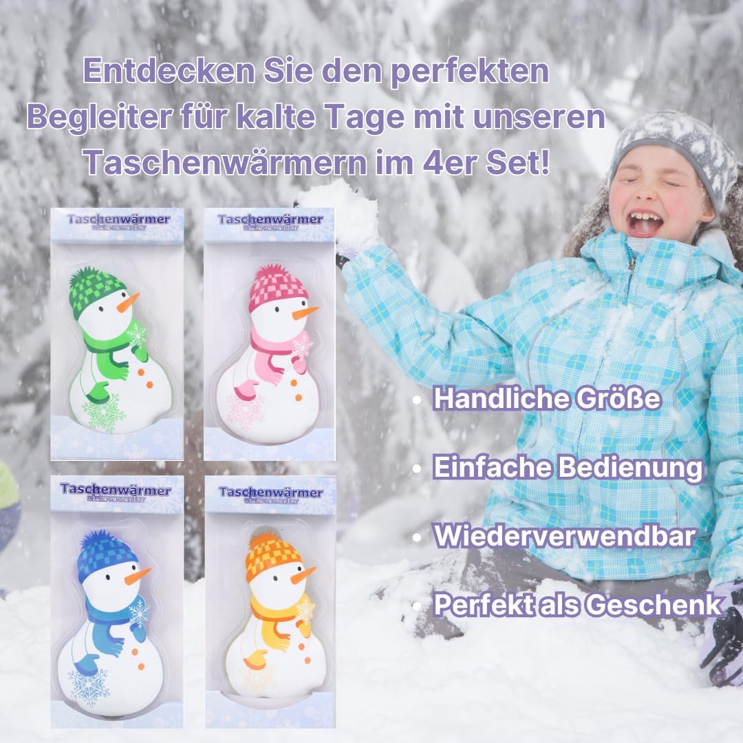 Taschenwärmer wiederverwendbar, Handwärmer, Wärmekissen, Wärmepads, Fingerwärmer für Kinder und Erwa
