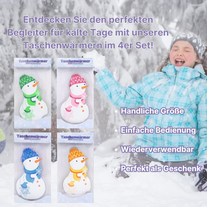 Taschenwärmer wiederverwendbar, Handwärmer, Wärmekissen, Wärmepads, Fingerwärmer für Kinder und Erwa