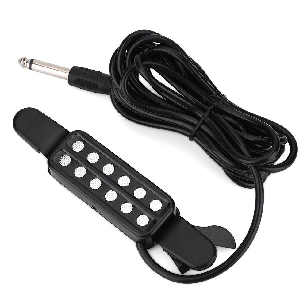 Gitarren Tonabnehmer Akustikgitarre Pickup 12 Schallloch Magnetic Classic Transducer Westerngitarre