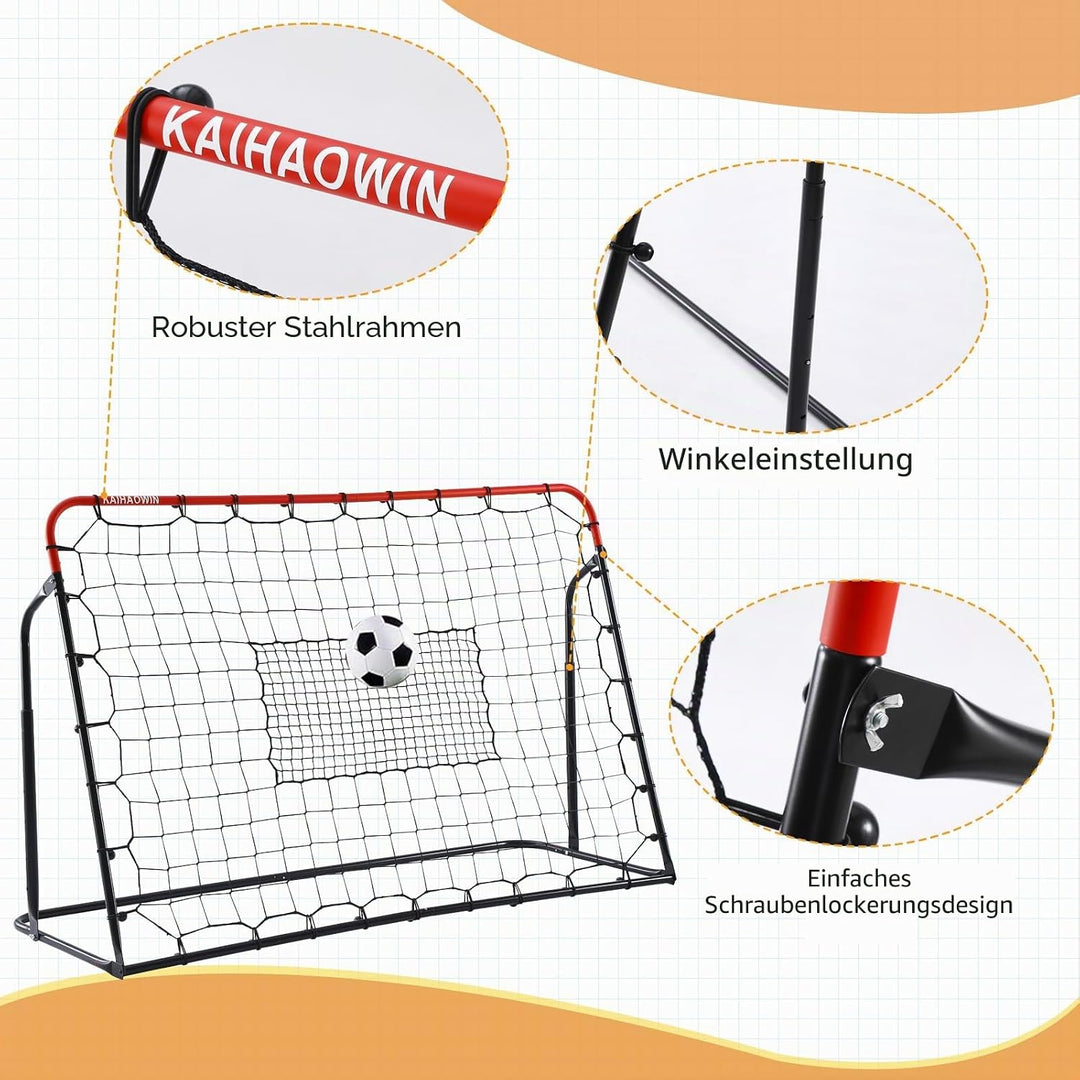 KAIHAOWIN Rebounder für Fussball 120 ×180 cm|120 ×120 cm，Fussball Rebounder Metall mit Verstellbarem