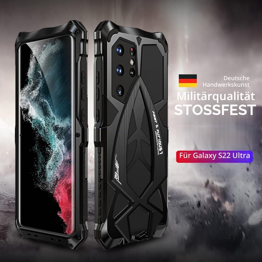 CeeEee Samsung Galaxy S22 Ultra Hülle 2022 360 Grad Outdoor Schutzhülle Case für S22ultra Integriert