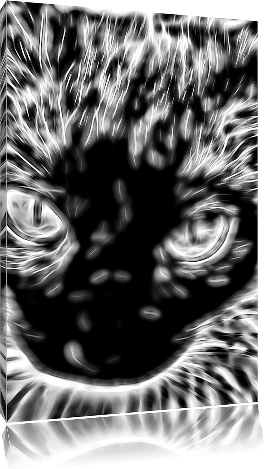 Pixxprint Siamkatze mit Augen als Leinwandbild/Grösse: 100x70 / Wandbild/Kunstdruck/fertig bespannt,