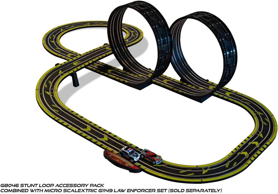 Micro Scalextric Stunt-Streckenerweiterung, Set, Stunt-Looping, Schwarz Track extension pack Stunt L