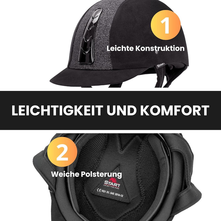 Start Sport+ Reithelm – Leichter und sicherer Pferdehelm für Erwachsene und Kinder mit effektivem Be