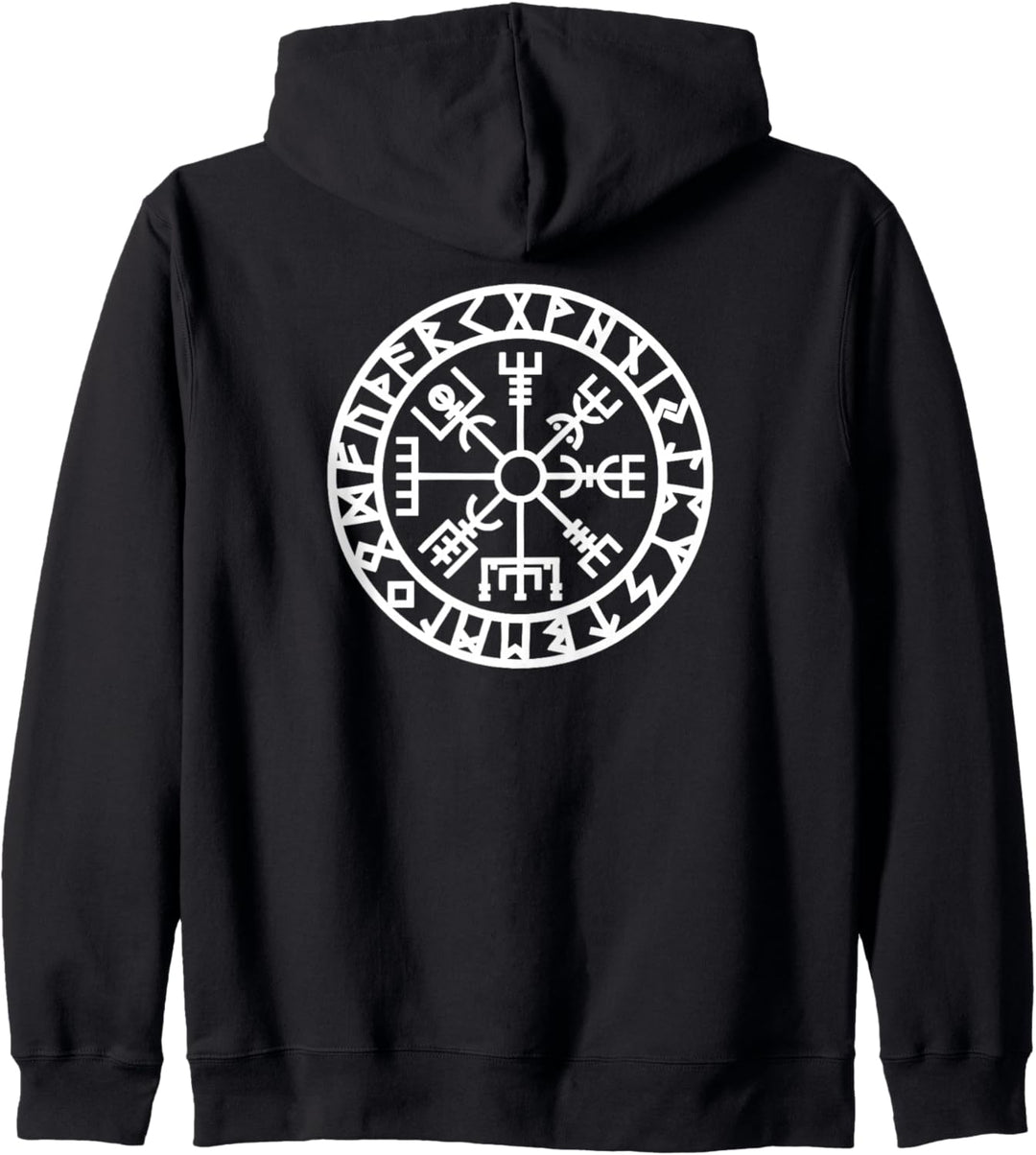 Vegvisir Wikinger Kompass Rune Schutz Symbol Kelten Nordisch Kapuzenjacke