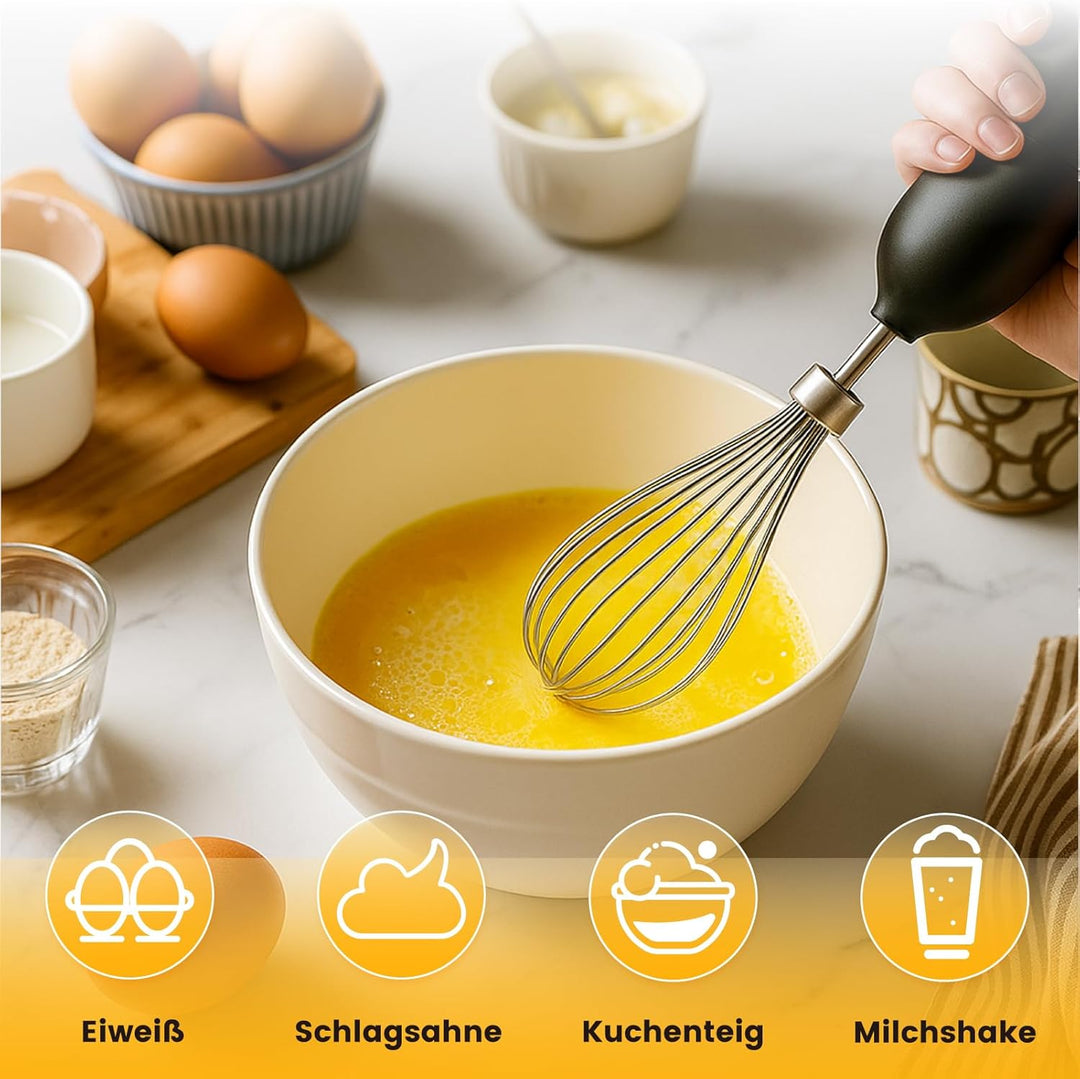 Stabmixer 4 in 1 Pürierstab Hand Blender Mixer Set Elektrische Zwei Geschwindigkeitsstufen Mit Mixst