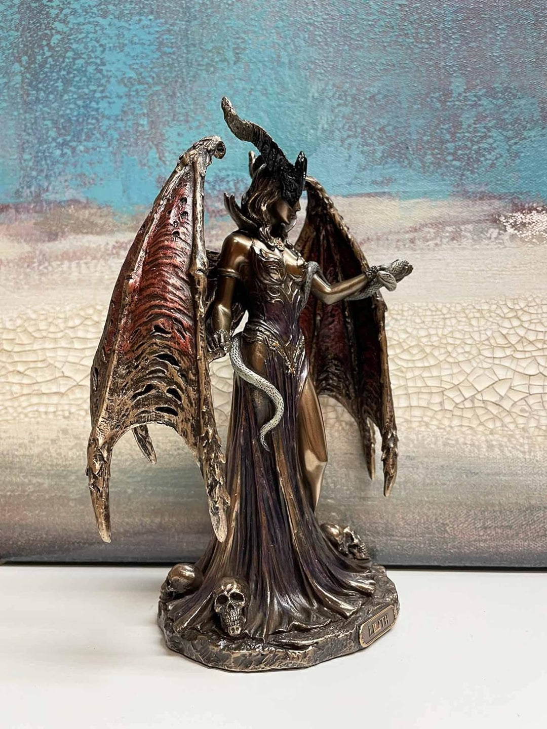 Figur Lilith, Dämon und Erste Frau von Adam, Antic Line, H 22 cm