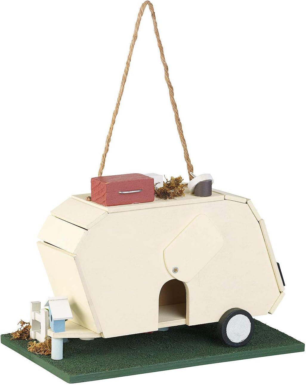 Royal Gardineer Vogelhäuschen: Nistkasten in Wohnwagen-Optik aus Holz, mit farbenfrohen Details (Vog