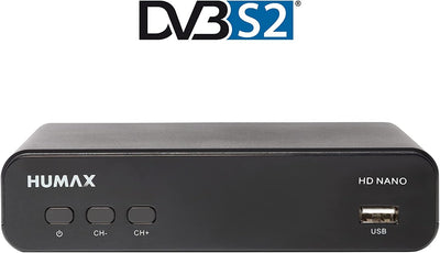 HUMAX HD Nano Digitaler HD Satelliten Receiver mit vorinstallierter Senderliste inkl. HDMI Kabel und